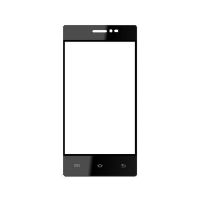 Replacement Front Glass For Intex Cloud Y17 Black By - Maxbhi.com