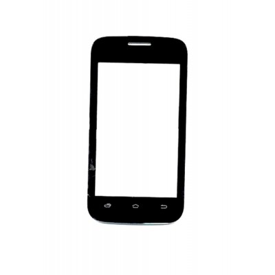 Replacement Front Glass For Intex Cloud Y7 Black By - Maxbhi.com