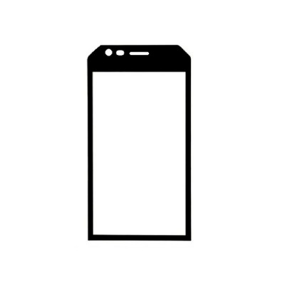 Replacement Front Glass For Cat S30 Black By - Maxbhi.com
