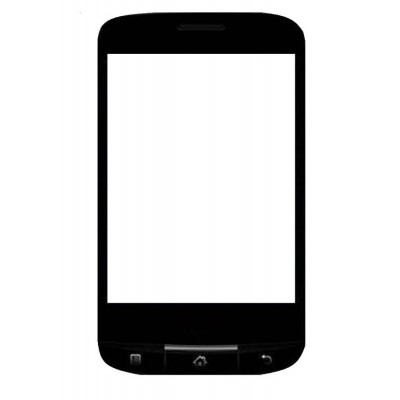Replacement Front Glass For Spice Mi320 Black By - Maxbhi.com
