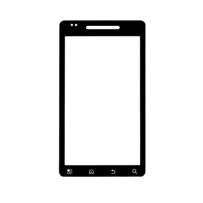 Replacement Front Glass For Motorola Milestone 2 A953 Black By - Maxbhi.com