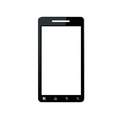 Replacement Front Glass For Motorola Milestone 2 Me722 Black By - Maxbhi.com