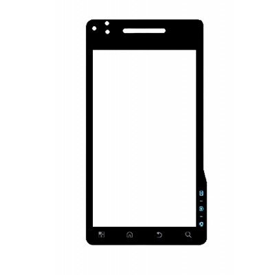 Replacement Front Glass For Motorola Xt701 Black By - Maxbhi.com