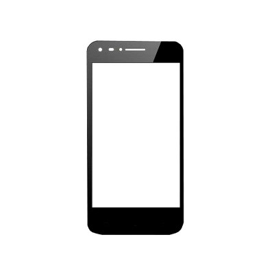 Replacement Front Glass For Celkon Q42 Black By - Maxbhi.com