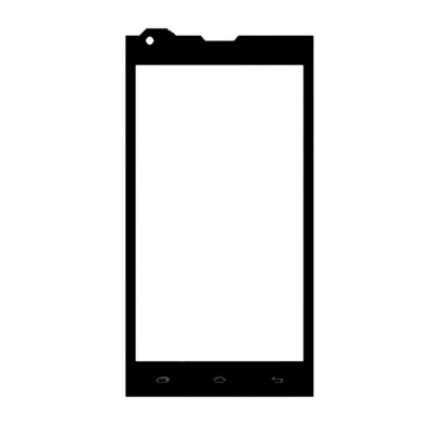 Replacement Front Glass For Celkon Q455l Black By - Maxbhi.com