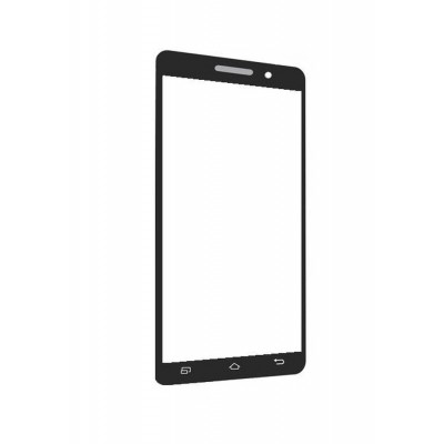 Replacement Front Glass For Celkon Monalisa 5 Black By - Maxbhi.com