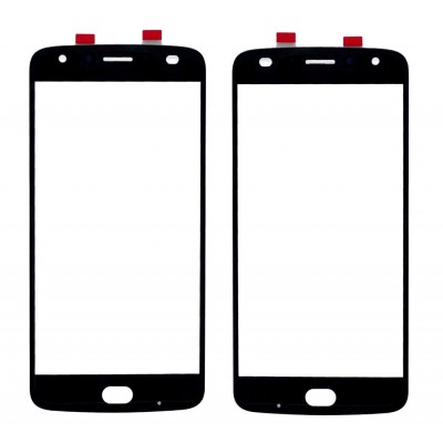 Replacement Front Glass For Moto Z2 Play Black By - Maxbhi Com