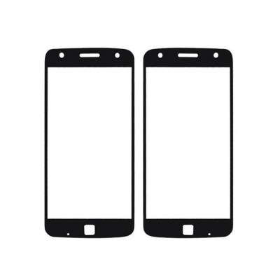 Replacement Front Glass For Moto Z Play 32gb Black By - Maxbhi Com
