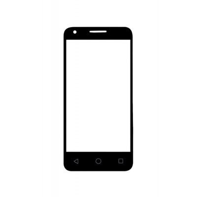Replacement Front Glass For Alcatel Pixi 3 4.5 Black By - Maxbhi.com