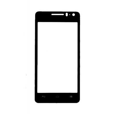 Replacement Front Glass For Huawei Honor 2 Black By - Maxbhi.com