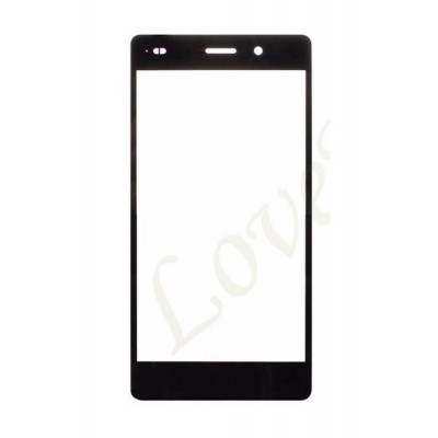 Replacement Front Glass For Huawei P8lite Alel04 Black By - Maxbhi.com