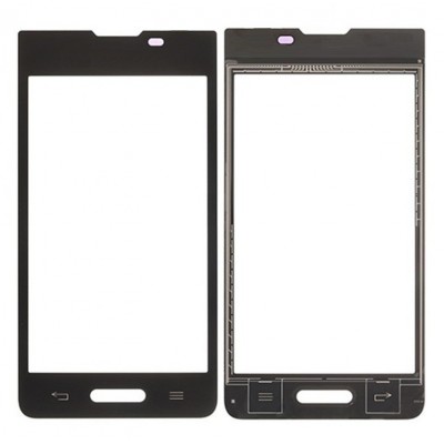 Replacement Front Glass For Lg Optimus L7 Ii P710 Black By - Maxbhi Com