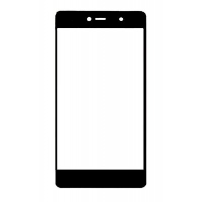 Replacement Front Glass For Wiko Fever 4g Black Gold By - Maxbhi.com