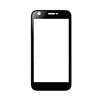 Replacement Front Glass For Hitech Amaze S5 Black By - Maxbhi.com