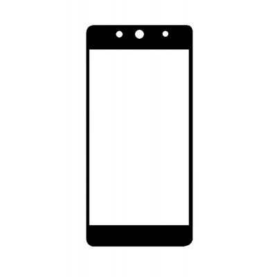 Replacement Front Glass For Blu Vivo Selfie Black By - Maxbhi.com
