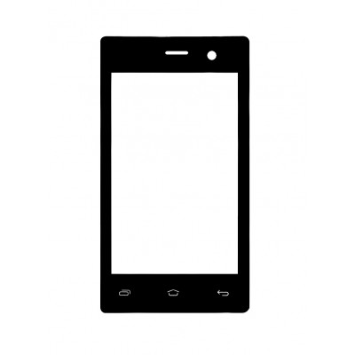 Replacement Front Glass For Videocon Infinium Z41 Aire Black By - Maxbhi.com