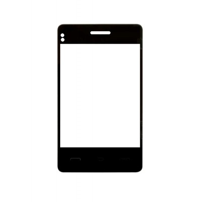 Replacement Front Glass For Lg Cookie Smart T375 Black By - Maxbhi.com