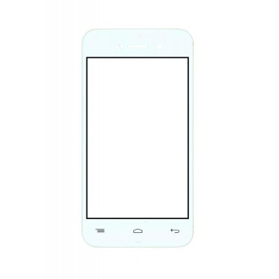 Replacement Front Glass For Volks Smart S53 Black By - Maxbhi.com