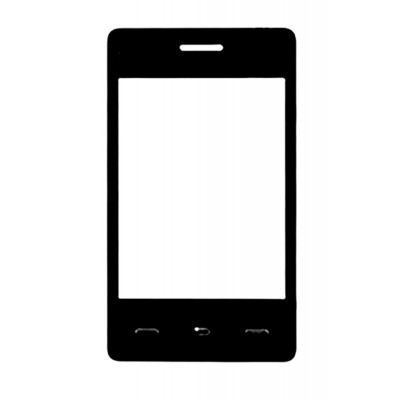 Replacement Front Glass For Lg T385 Black By - Maxbhi.com