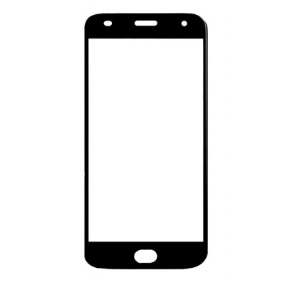 Replacement Front Glass For Moto Z2 Black By - Maxbhi.com