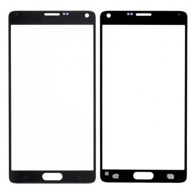 Replacement Front Glass For Samsung Galaxy Note 4 Usa Black By - Maxbhi Com