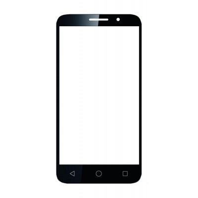 Replacement Front Glass For Vodafone Smart Turbo 7 Black By - Maxbhi.com