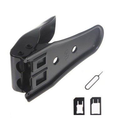 Dual Sim Cutter For Apple iPhone 5  With 2 Adaptors And Sim Ejector Pin