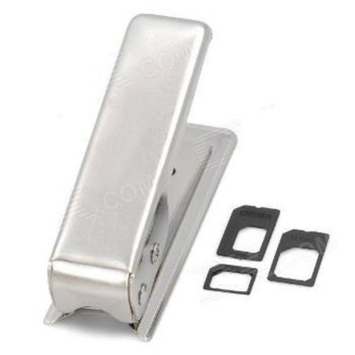 Nano Sim Cutter For Apple iPhone 5, 5G With Nano To Micro,Micro to Regular Adaptor