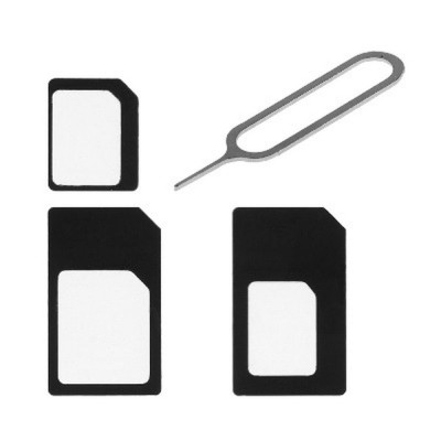 Sim Adapter For Apple iPhone 5, 5G Nano Sim to Micro Sim / Regular Sim with Ejector Pin