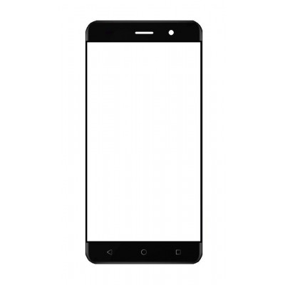 Replacement Front Glass For Innjoo Fire 4 Black By - Maxbhi.com