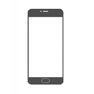 Replacement Front Glass For General Mobile Gm 6 Black By - Maxbhi.com