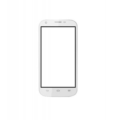 Replacement Front Glass For Zte Blade Q Maxi White By - Maxbhi.com