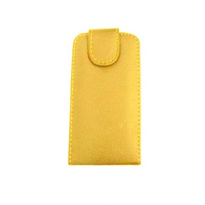 Flip Cover For Mu Phone M200 Gold By - Maxbhi.com