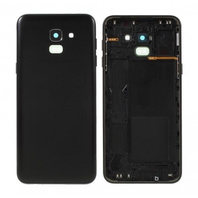 Back Panel Cover For Samsung Galaxy J6 Black - Maxbhi Com