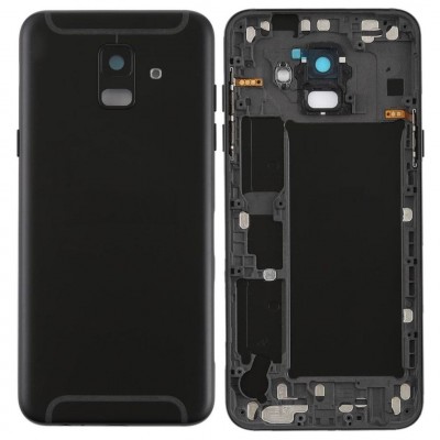 Back Panel Cover For Samsung Galaxy A6 2018 Sma600n Black - Maxbhi Com