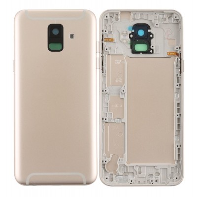 Back Panel Cover For Samsung Galaxy A6 2018 Sma600n Gold - Maxbhi Com