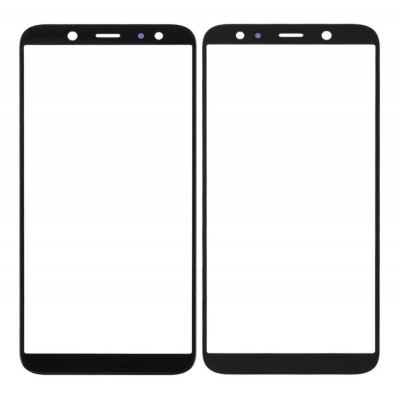 Replacement Front Glass For Samsung Galaxy A6 Plus 2018 Black By - Maxbhi Com