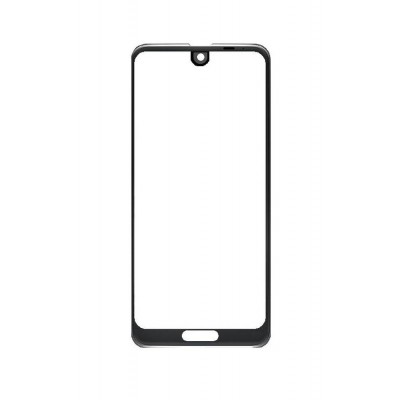 Replacement Front Glass For Sharp Aquos R2 Black By - Maxbhi.com