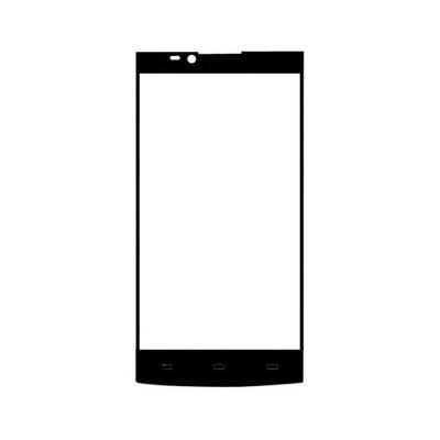 Replacement Front Glass For Philips S398 Black By - Maxbhi.com