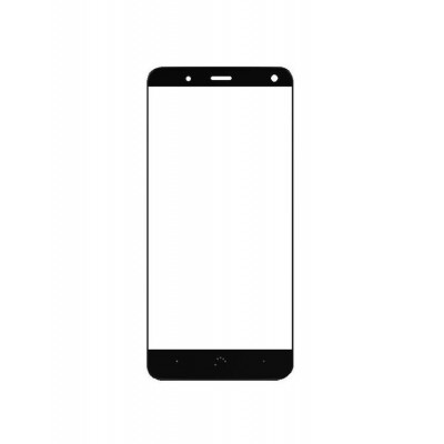 Replacement Front Glass For Bq Aquaris V Black By - Maxbhi.com