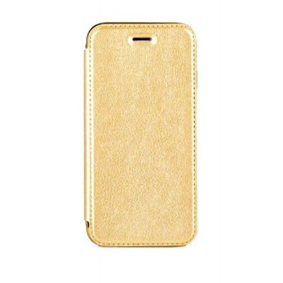 Flip Cover For Qmobile Noir S6 Plus Gold By - Maxbhi.com