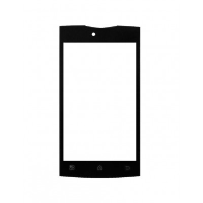 Replacement Front Glass For Nuvo Blue Nd40 Black By - Maxbhi.com