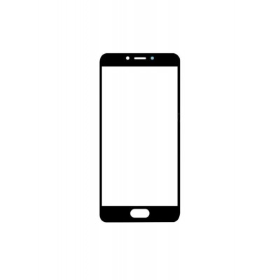 Replacement Front Glass For Meizu A5 Black By - Maxbhi.com