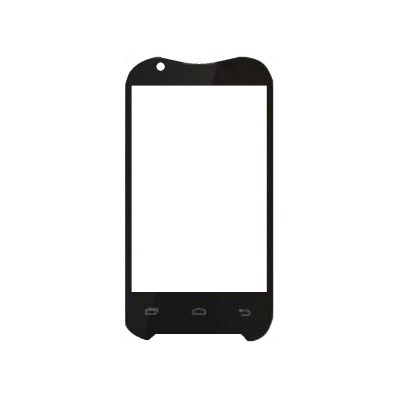 Replacement Front Glass For Rk Mobile P500 Black By - Maxbhi.com