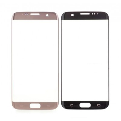 Replacement Front Glass For Samsung Galaxy S7 Edge Pink Gold By - Maxbhi Com