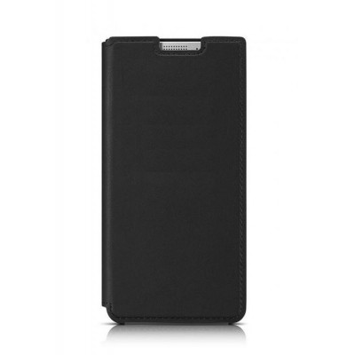 Flip Cover For Blackberry Keyone Black Silver By - Maxbhi Com