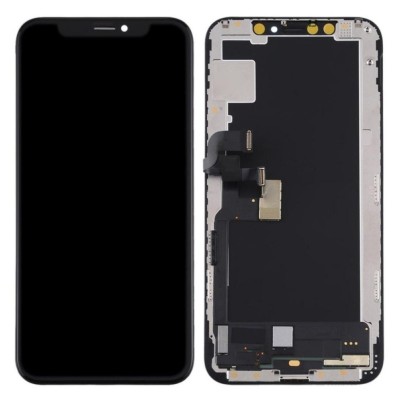 LCD with Touch Screen for Apple iPhone XS - Silver (display glass combo folder)
