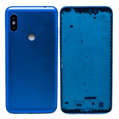 Full Body Housing For Xiaomi Redmi Note 6 Pro Blue - Maxbhi Com
