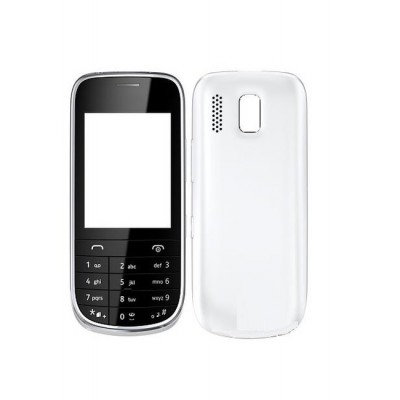 Full Body Housing For Nokia Asha 203 Silver White - Maxbhi Com