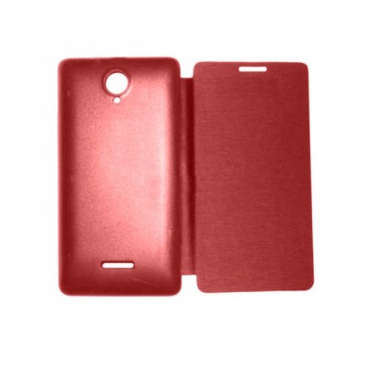 Flip Cover For Micromax Canvas Fun A76 Red By - Maxbhi Com